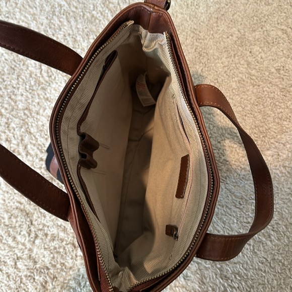 Fat Face Brown Leather Tote Bag - Picture 3 of 6